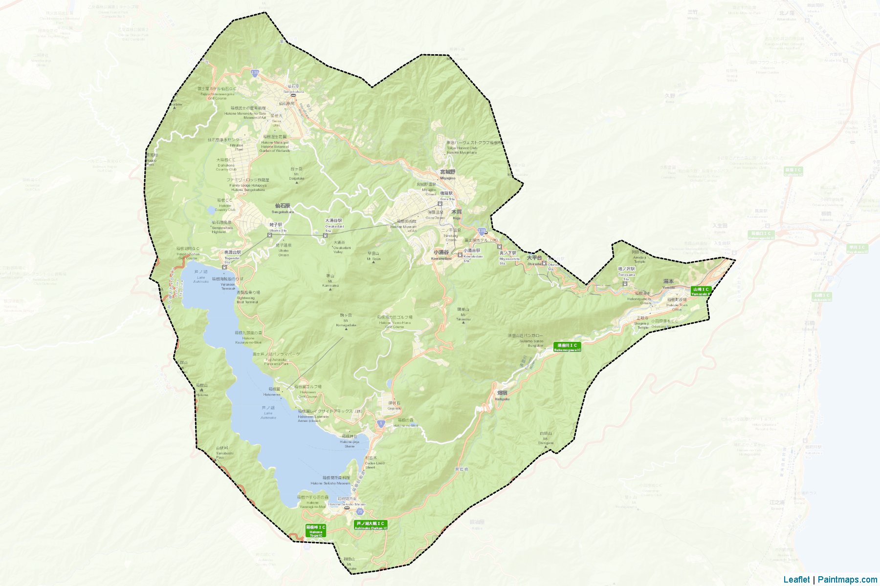 Hakone (Kanagawa Prefecture) Map Cropping Samples-2