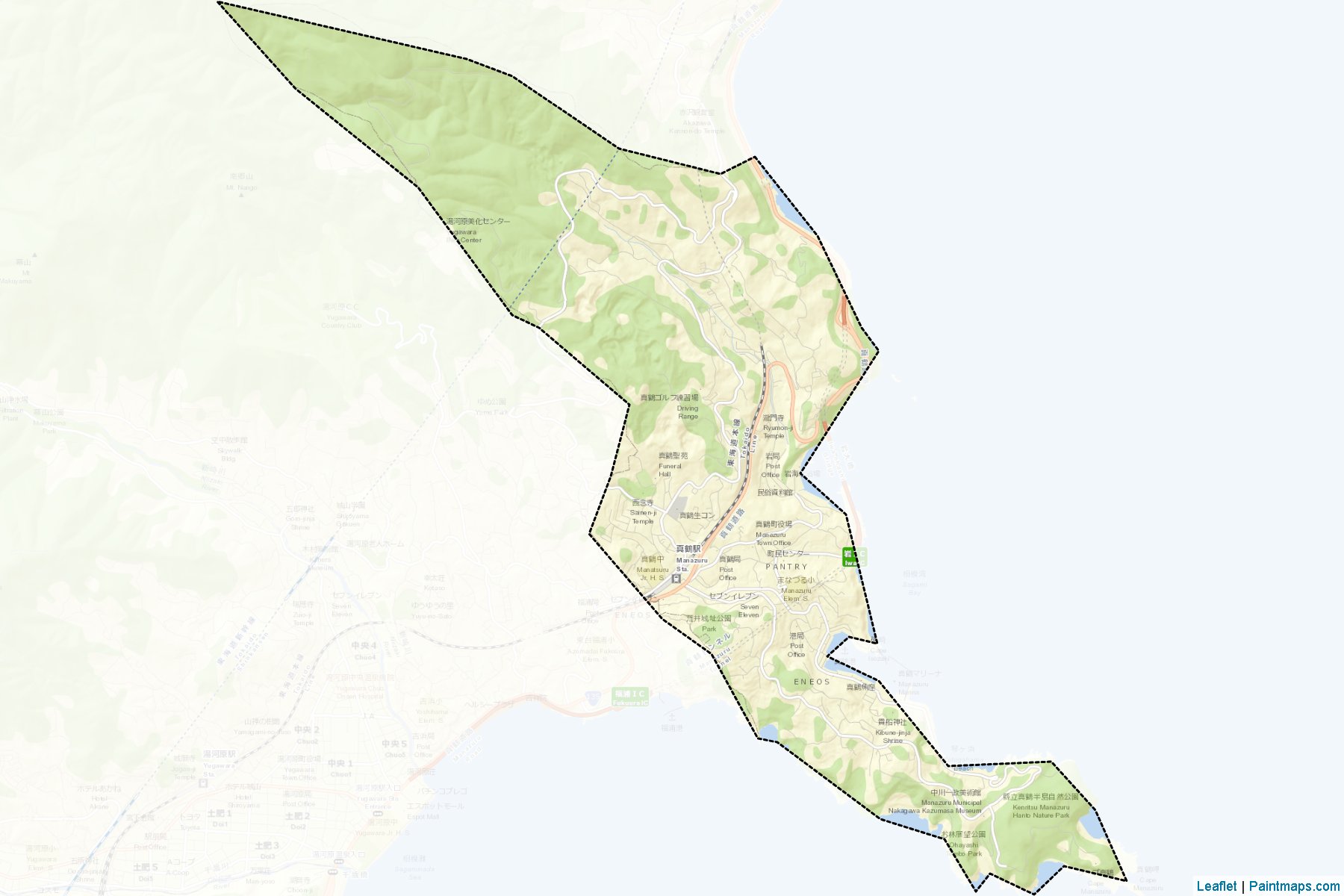 Manazuru (Kanagawa Prefecture) Map Cropping Samples-2