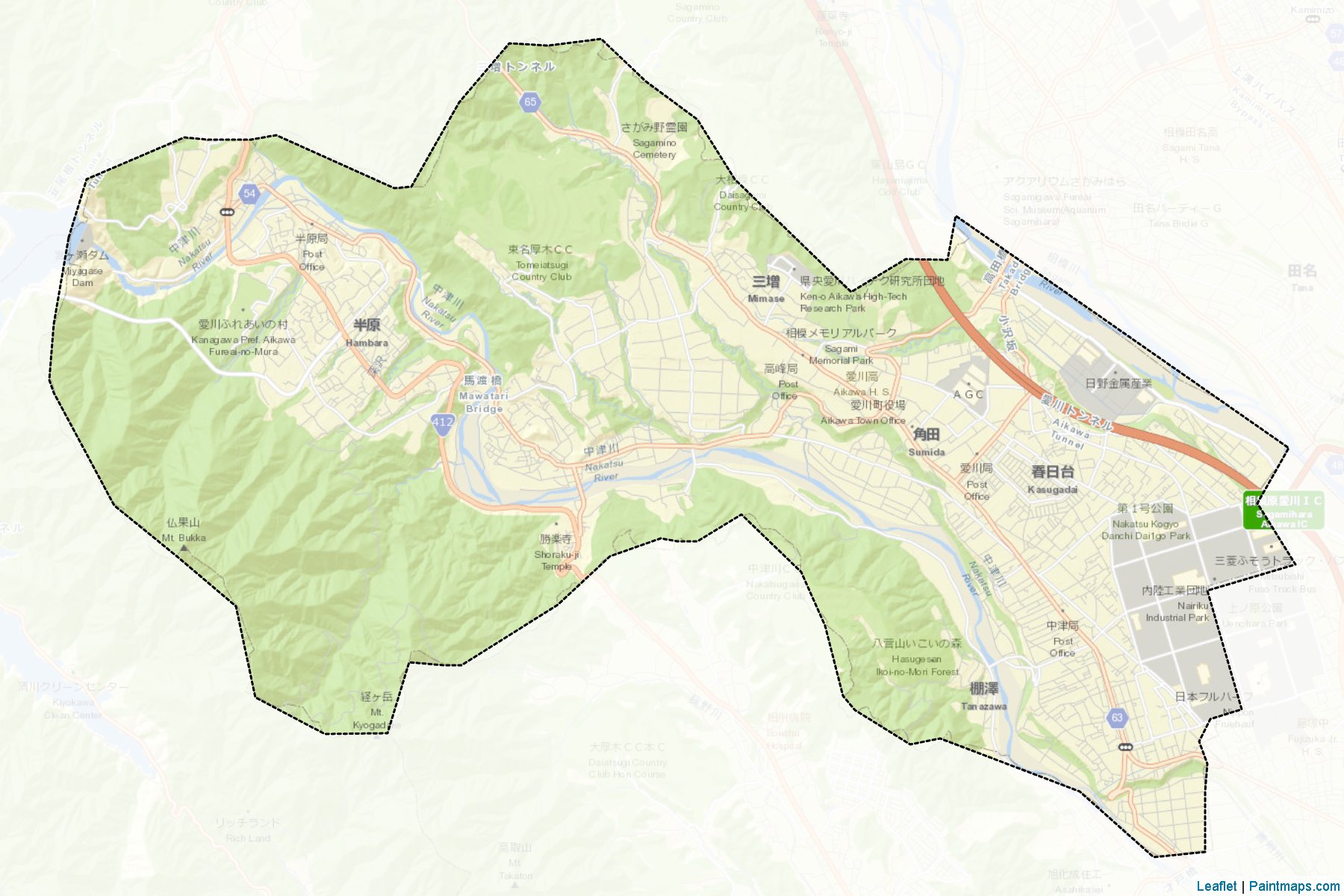 Muestras de recorte de mapas Aikawa (Kanagawa)-2