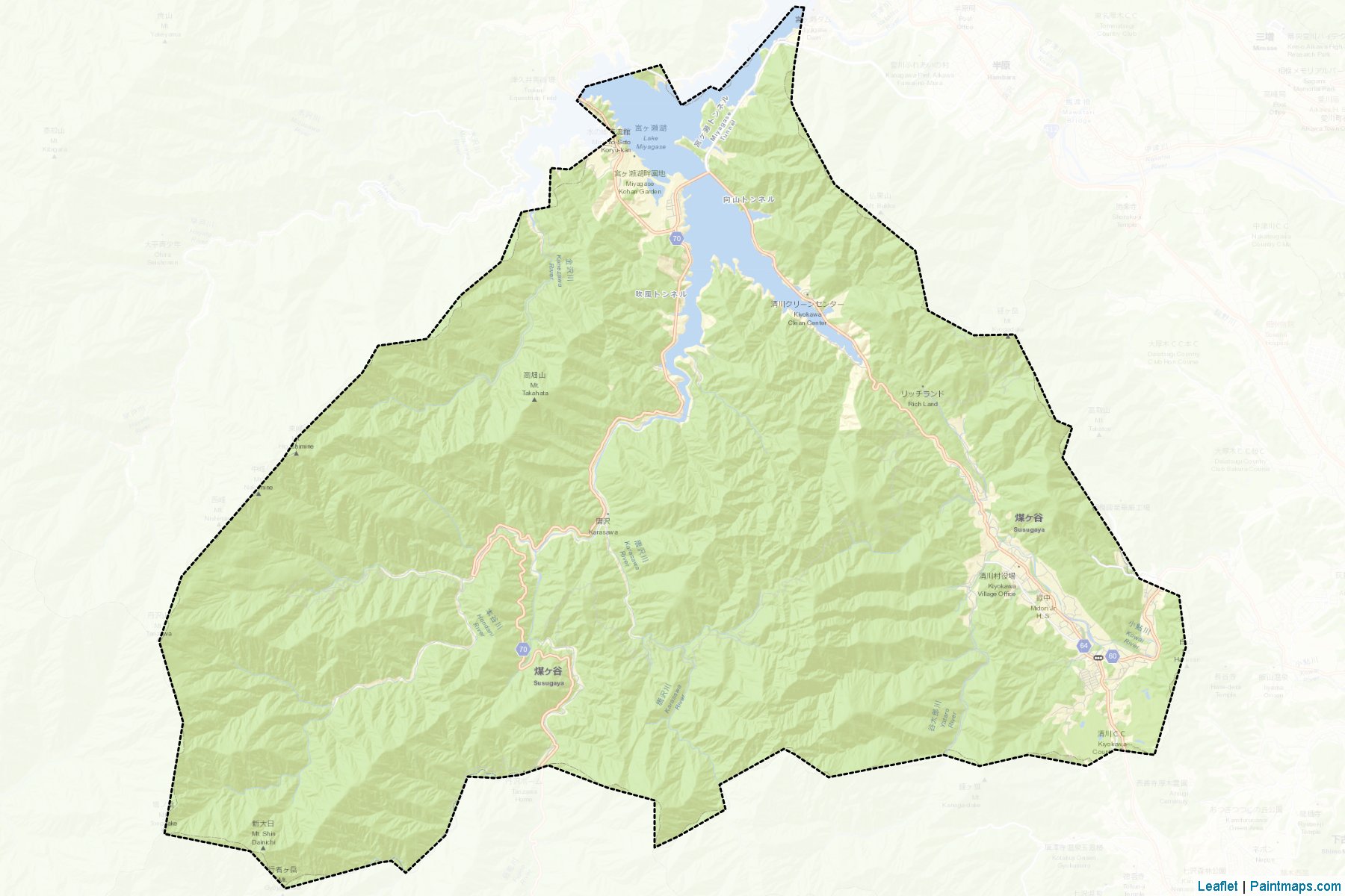 Muestras de recorte de mapas Kiyokawa (Kanagawa)-2