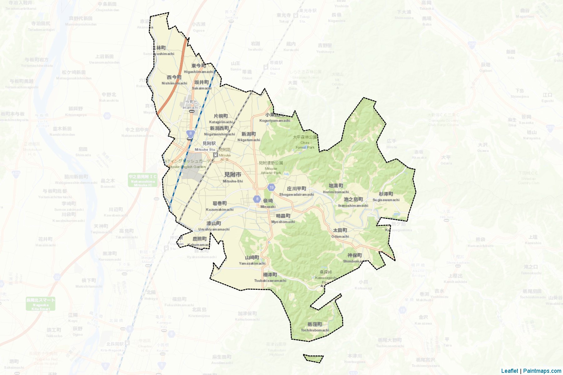 Muestras de recorte de mapas Mitsuke (Niigata)-2