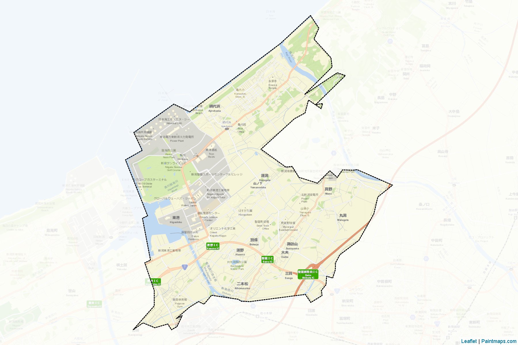 Muestras de recorte de mapas Seiro (Niigata)-2