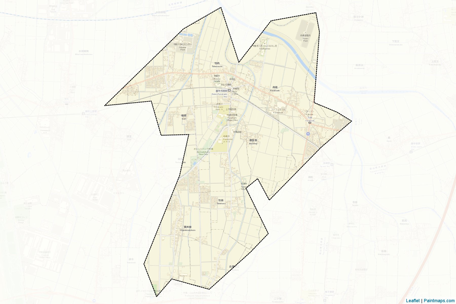 Funahashi (Toyama Prefecture) Map Cropping Samples-2