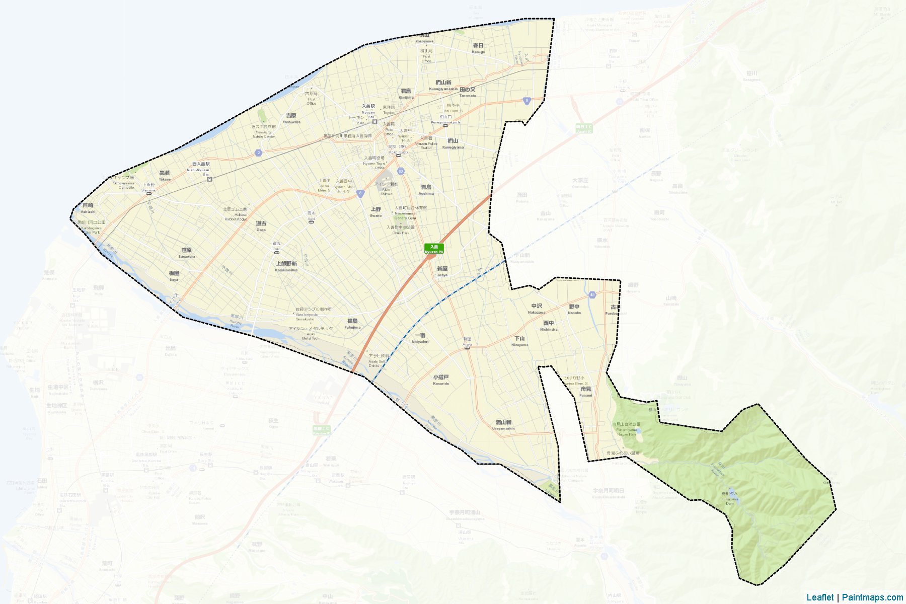 Muestras de recorte de mapas Nyuzen (Toyama)-2