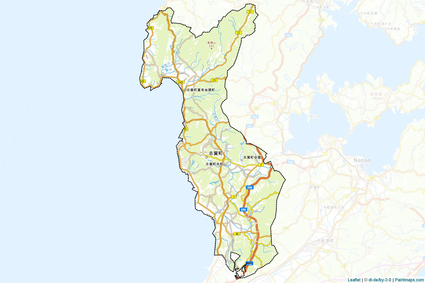 Shika (Ishikawa Prefecture) Map Cropping Samples-1