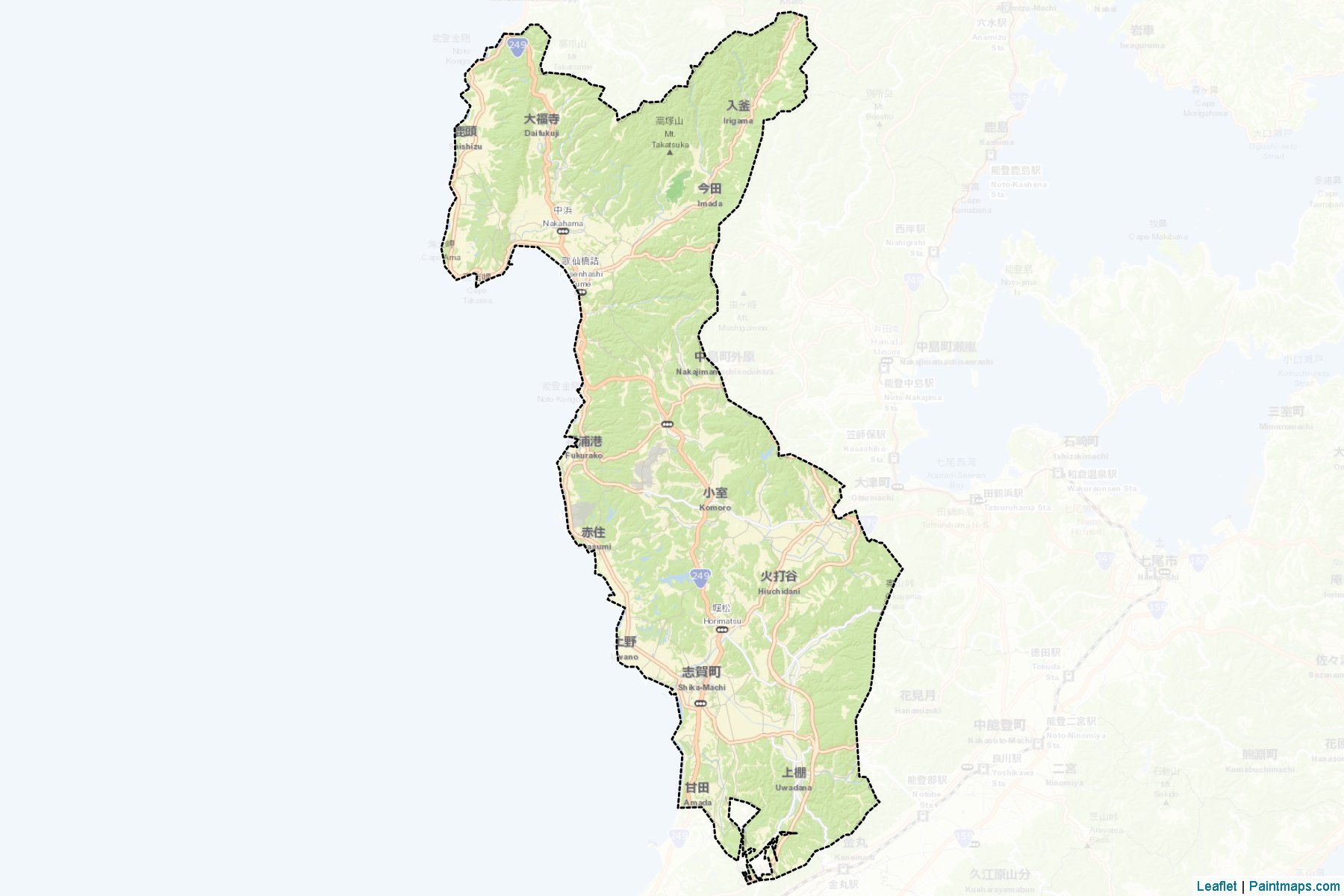 Shika (Ishikawa Prefecture) Map Cropping Samples-2