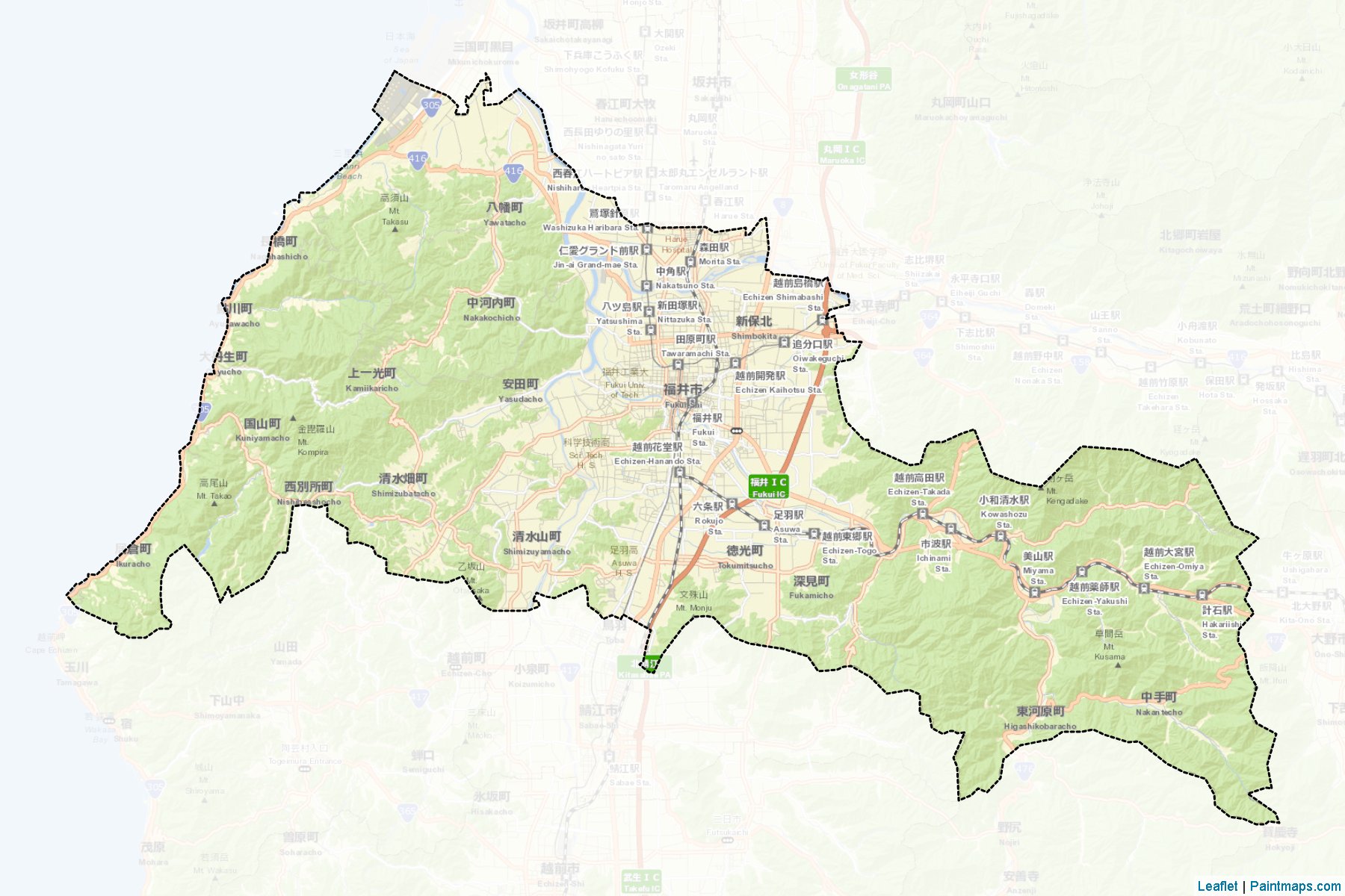 Muestras de recorte de mapas Fukui (Fukui)-2