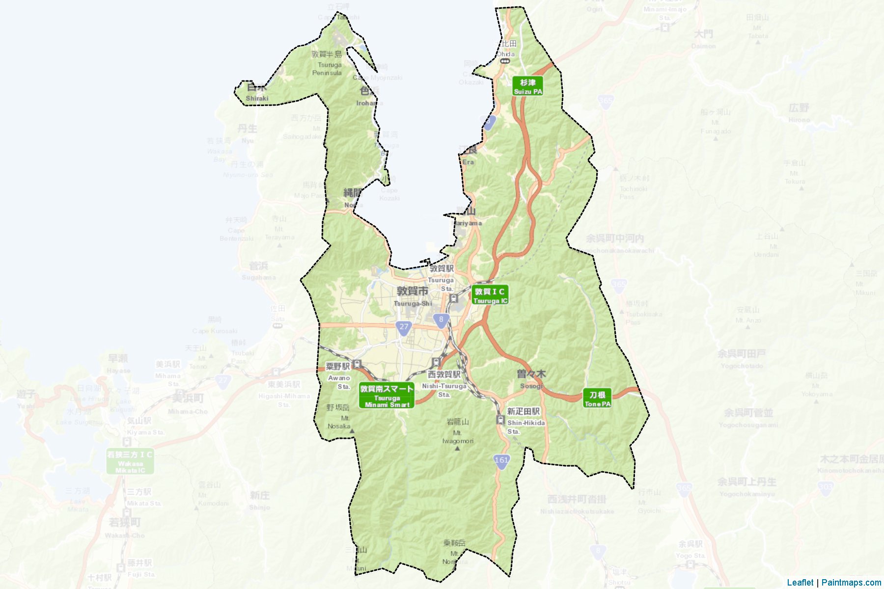 Muestras de recorte de mapas Tsuruga (Fukui)-2