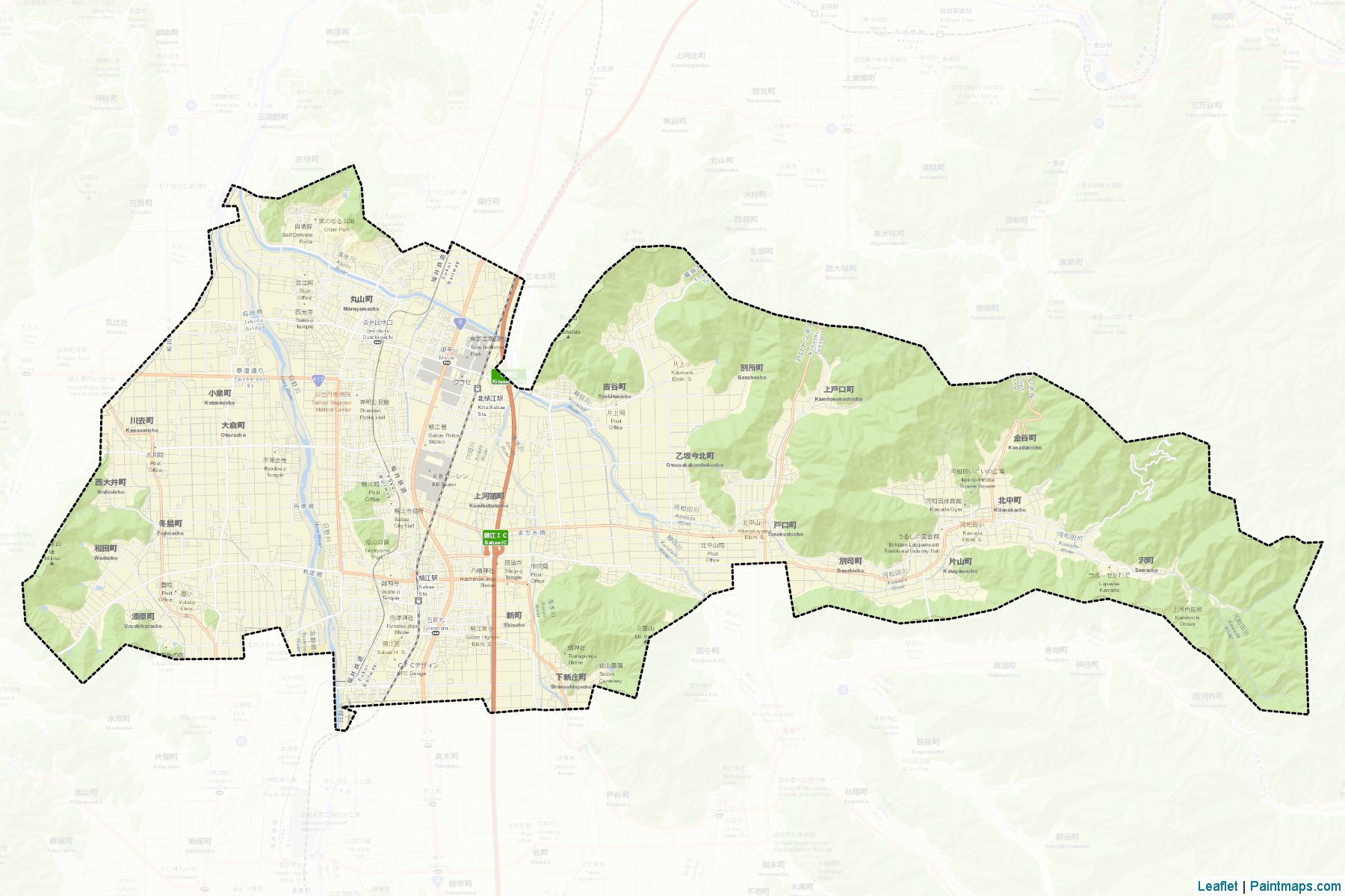 Muestras de recorte de mapas Sabae (Fukui)-2