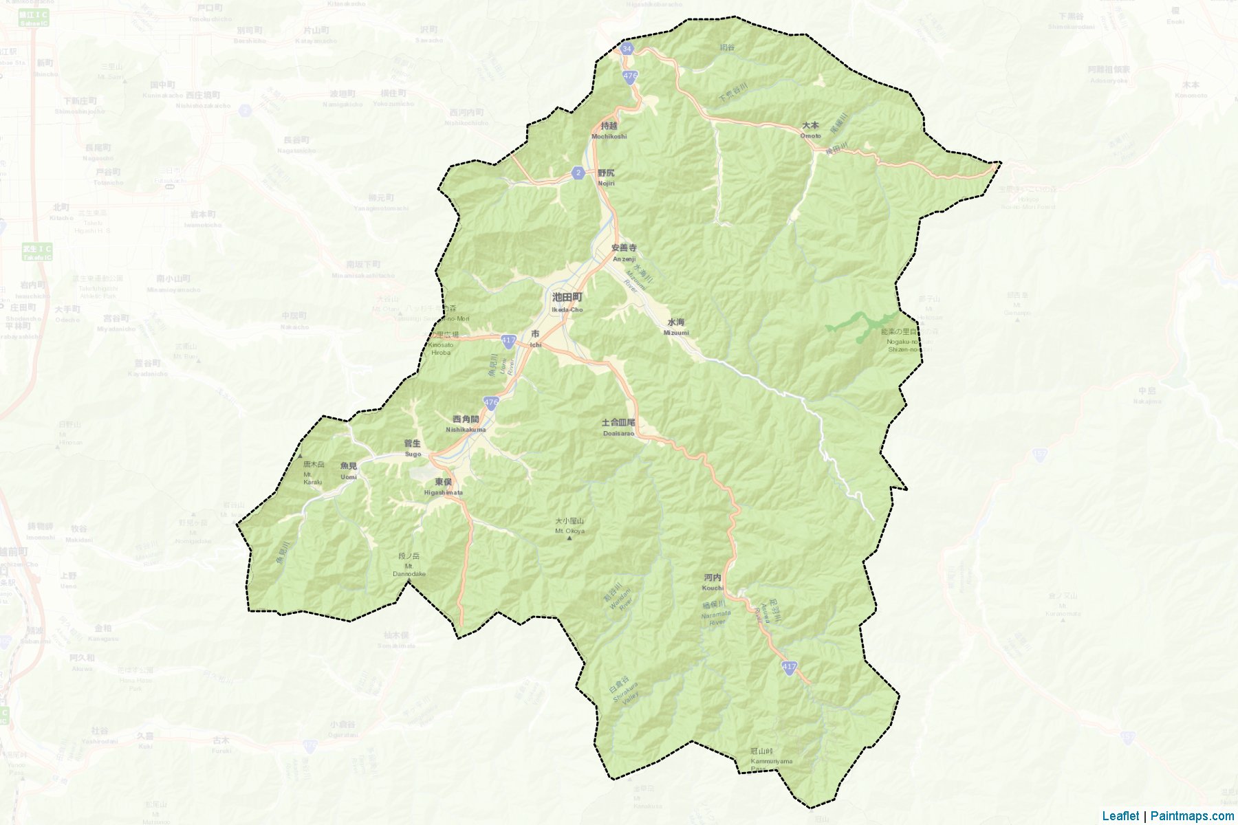 Muestras de recorte de mapas Ikeda (Fukui)-2