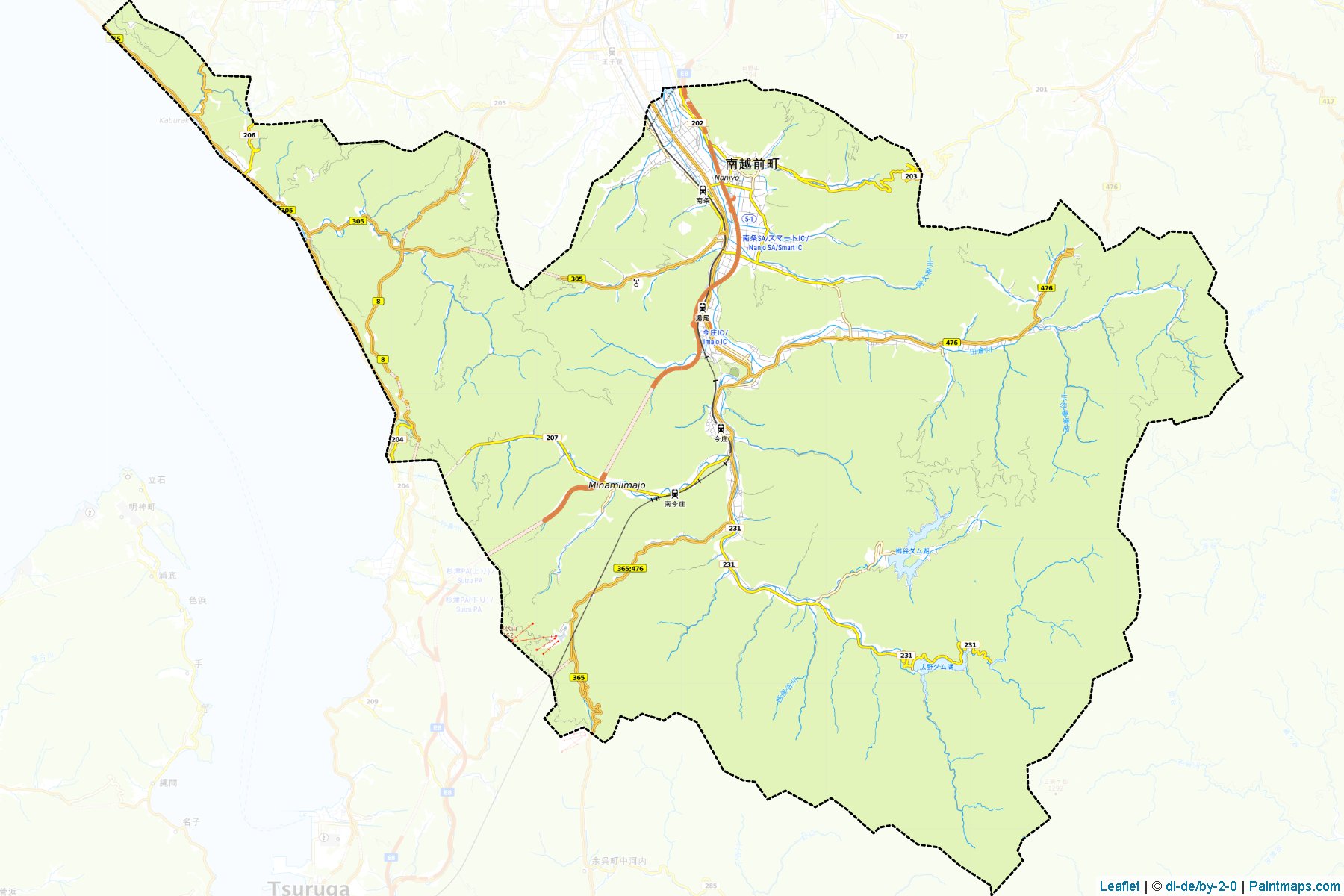 Muestras de recorte de mapas Minamiechizen (Fukui)-1