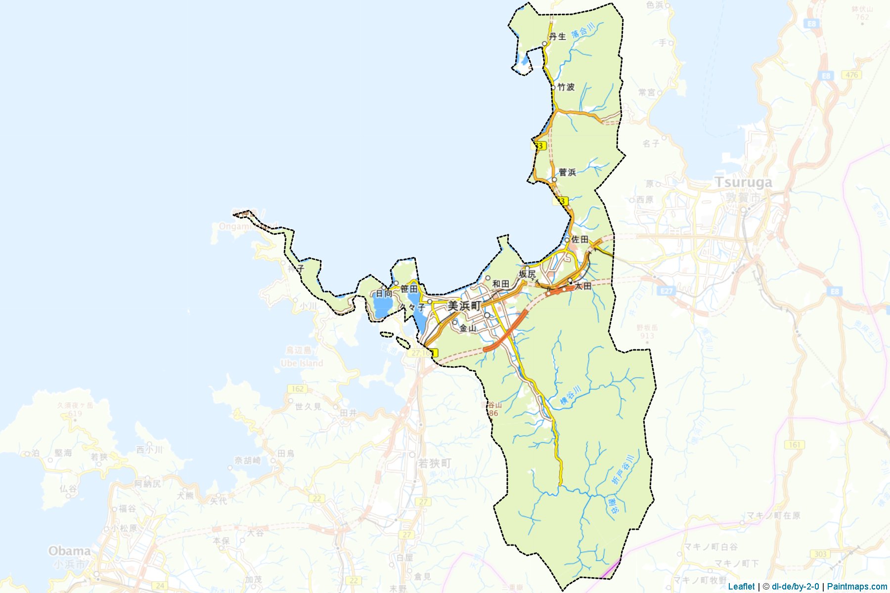 Mihama (Fukui Prefecture) Map Cropping Samples-1