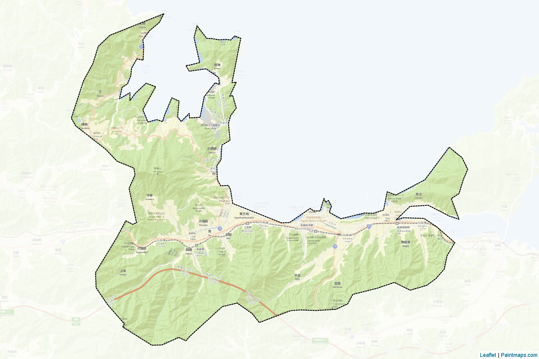 Muestras de recorte de mapas Takahama (Fukui)-2