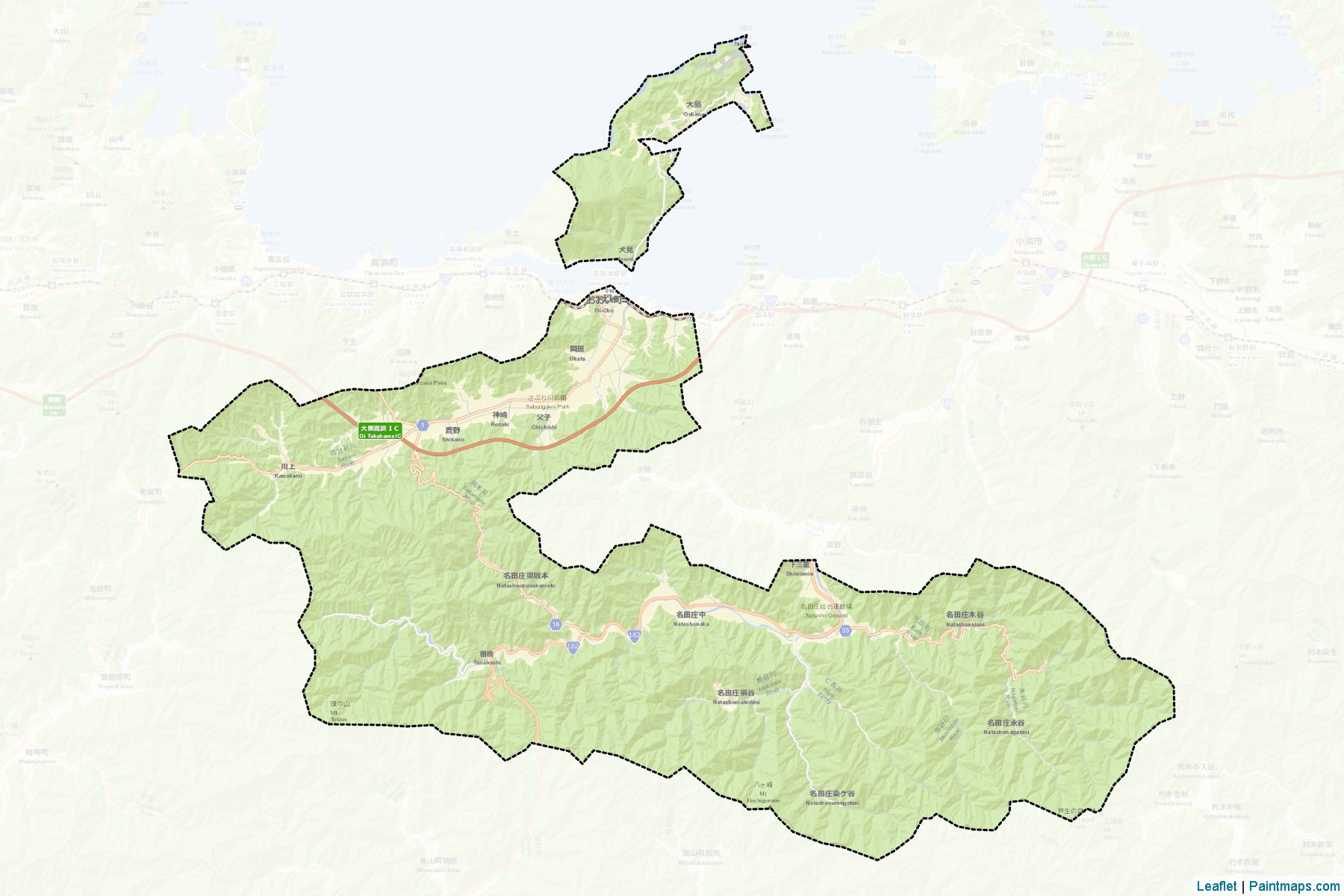 Oi (Fukui Prefecture) Map Cropping Samples-2