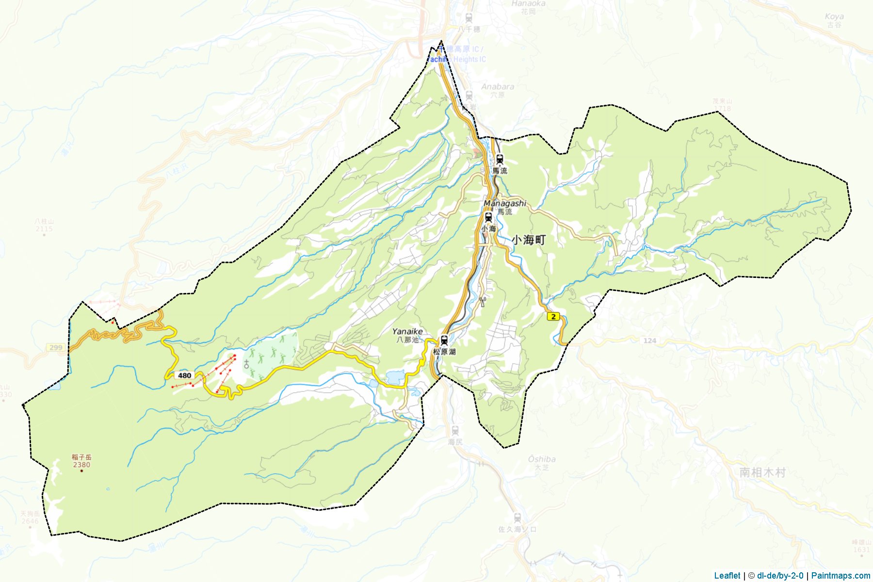 Muestras de recorte de mapas Koumi (Nagano)-1