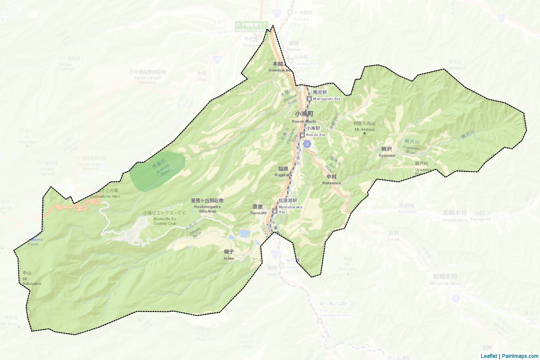 Muestras de recorte de mapas Koumi (Nagano)-2