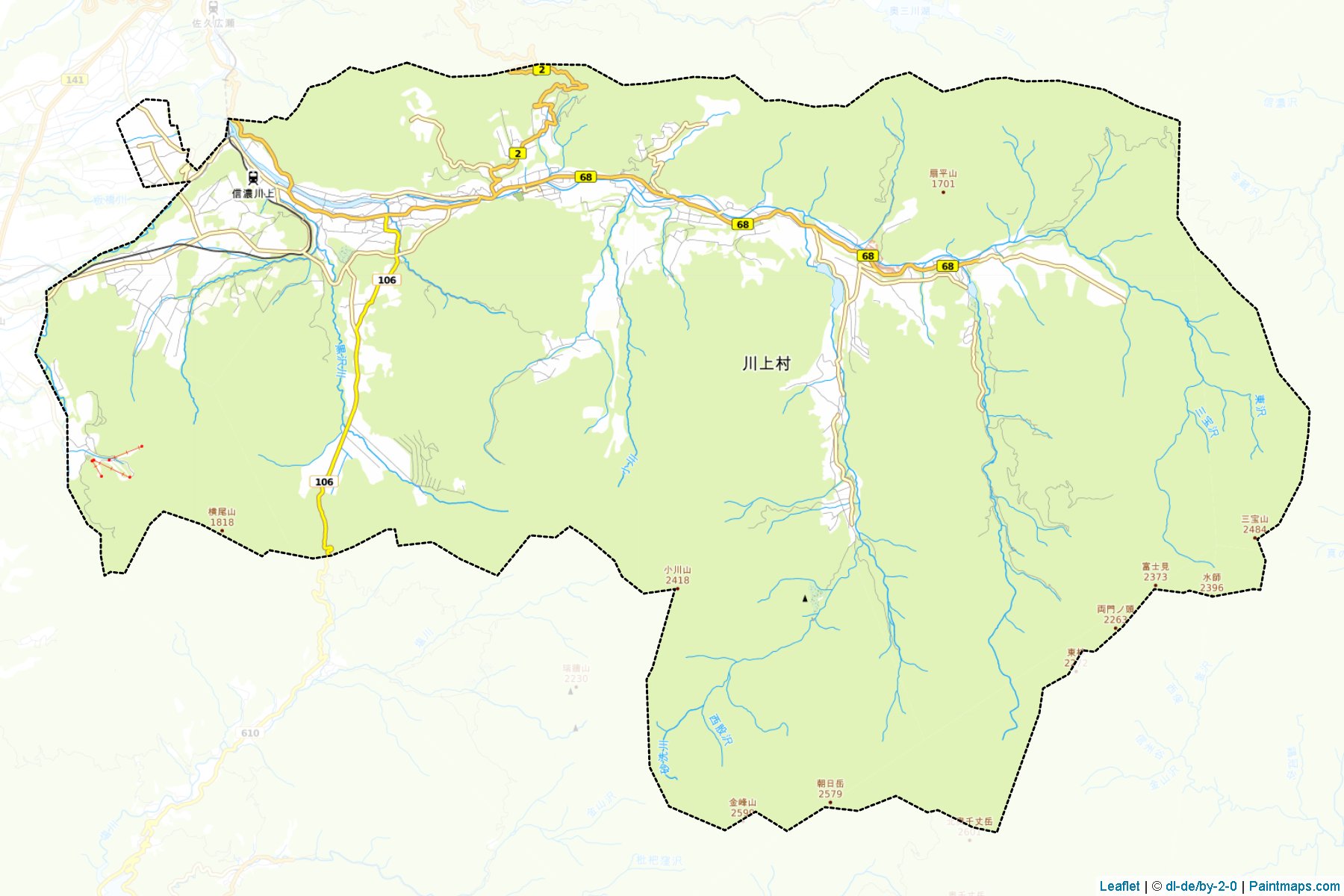 Kawakami (Nagano Prefecture) Map Cropping Samples-1