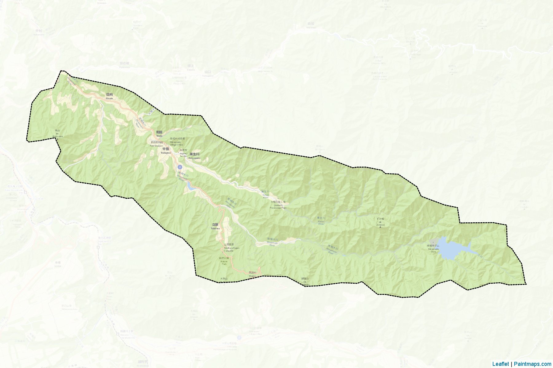 Minamiaiki (Nagano Prefecture) Map Cropping Samples-2