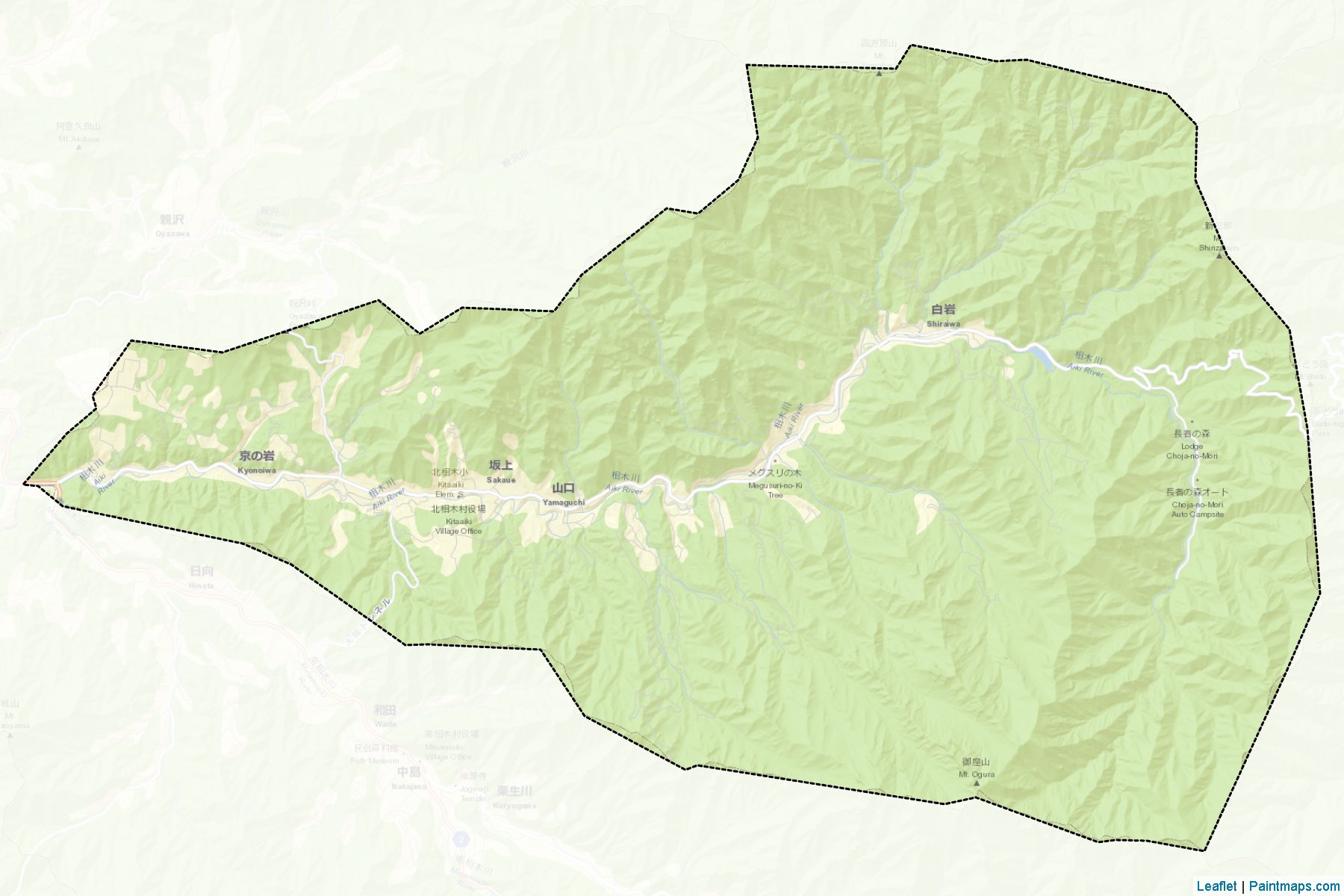 Muestras de recorte de mapas Kitaaiki (Nagano)-2