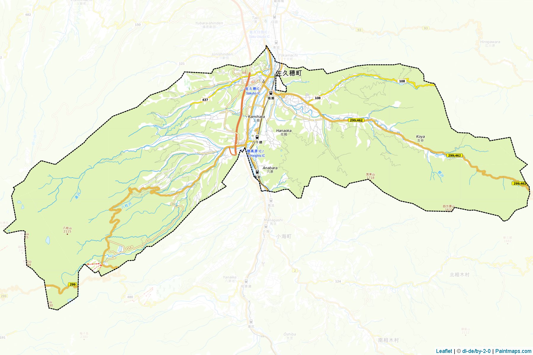 Sakuho (Nagano Prefecture) Map Cropping Samples-1