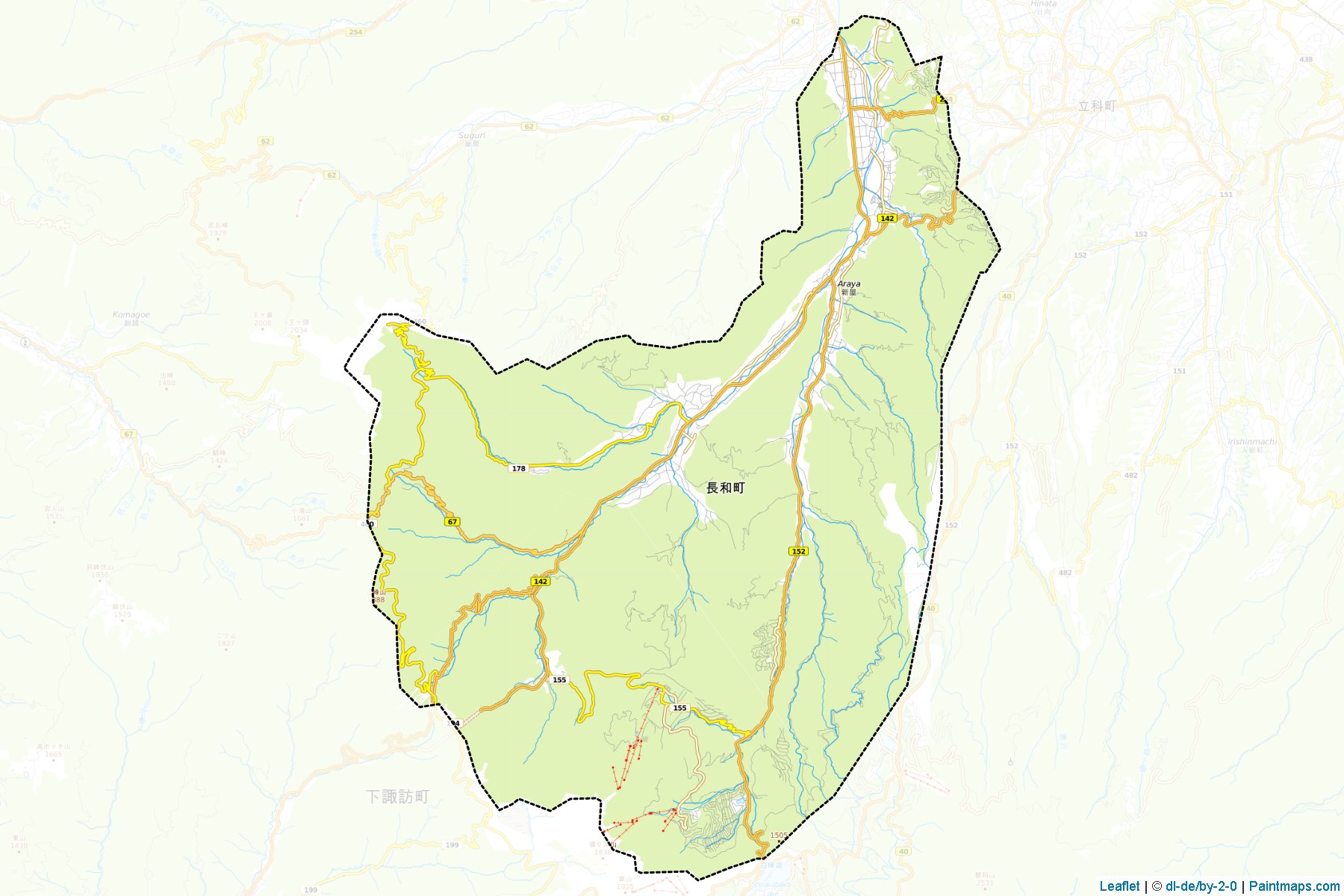 Nagawa (Nagano Prefecture) Map Cropping Samples-1