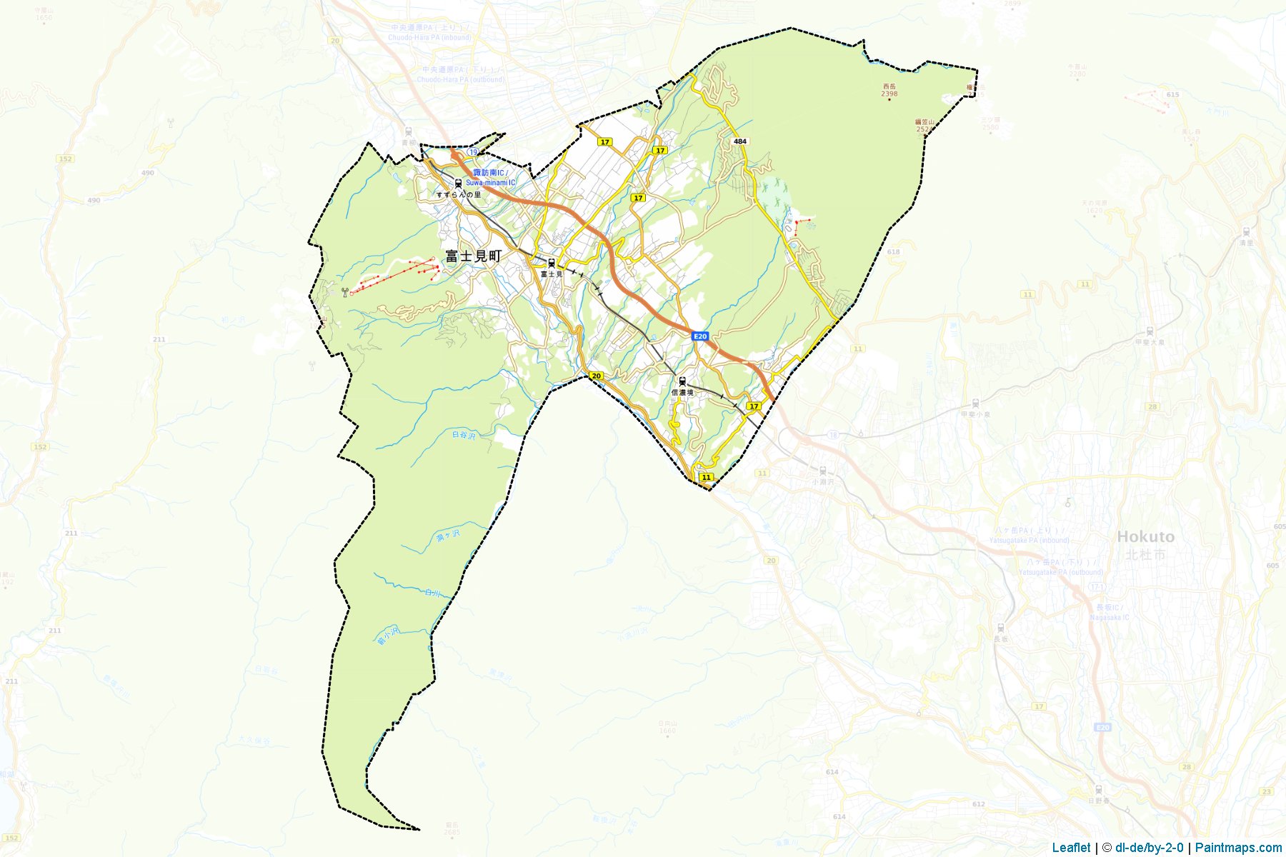 Fujimi (Nagano Prefecture) Map Cropping Samples-1