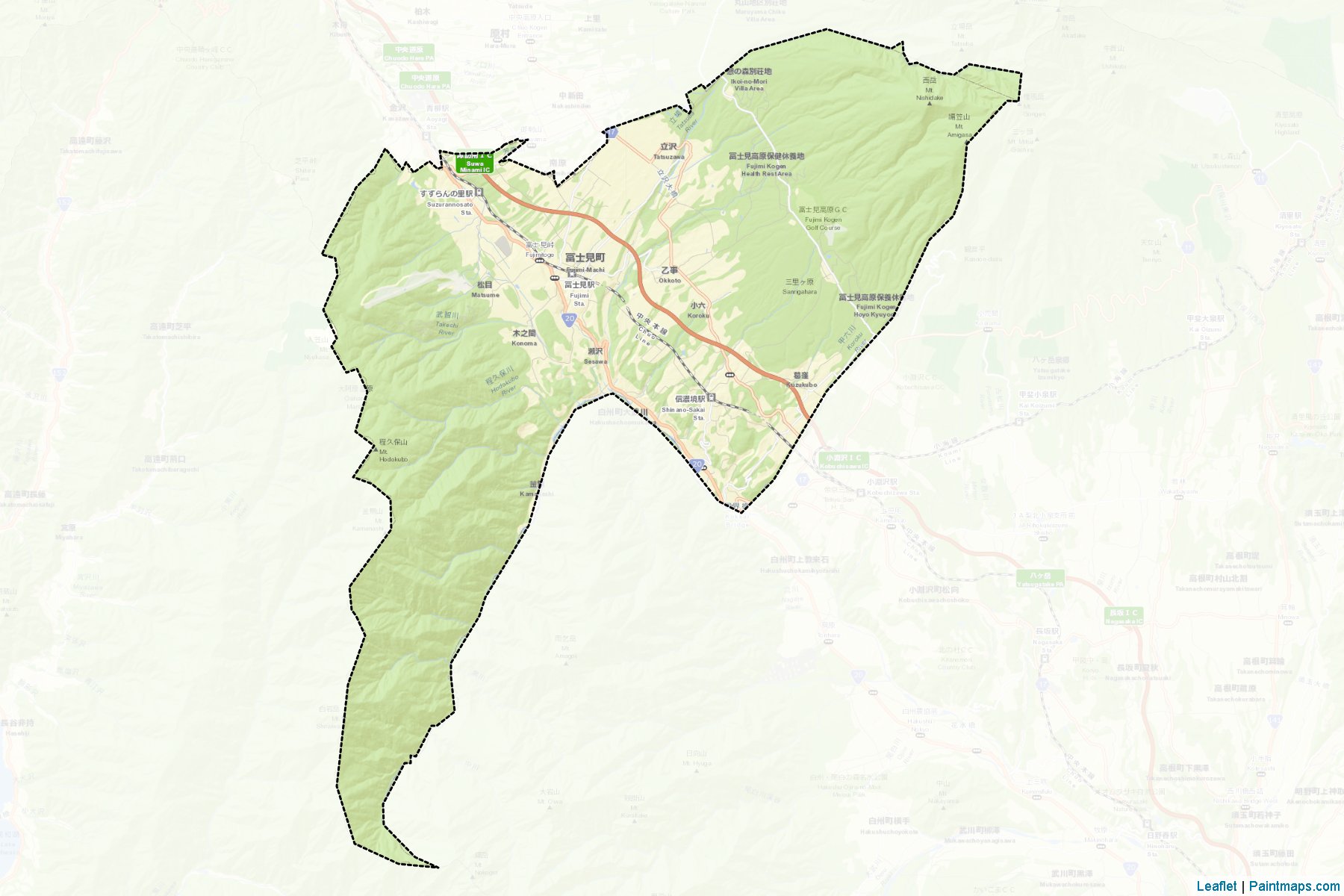 Fujimi (Nagano Prefecture) Map Cropping Samples-2