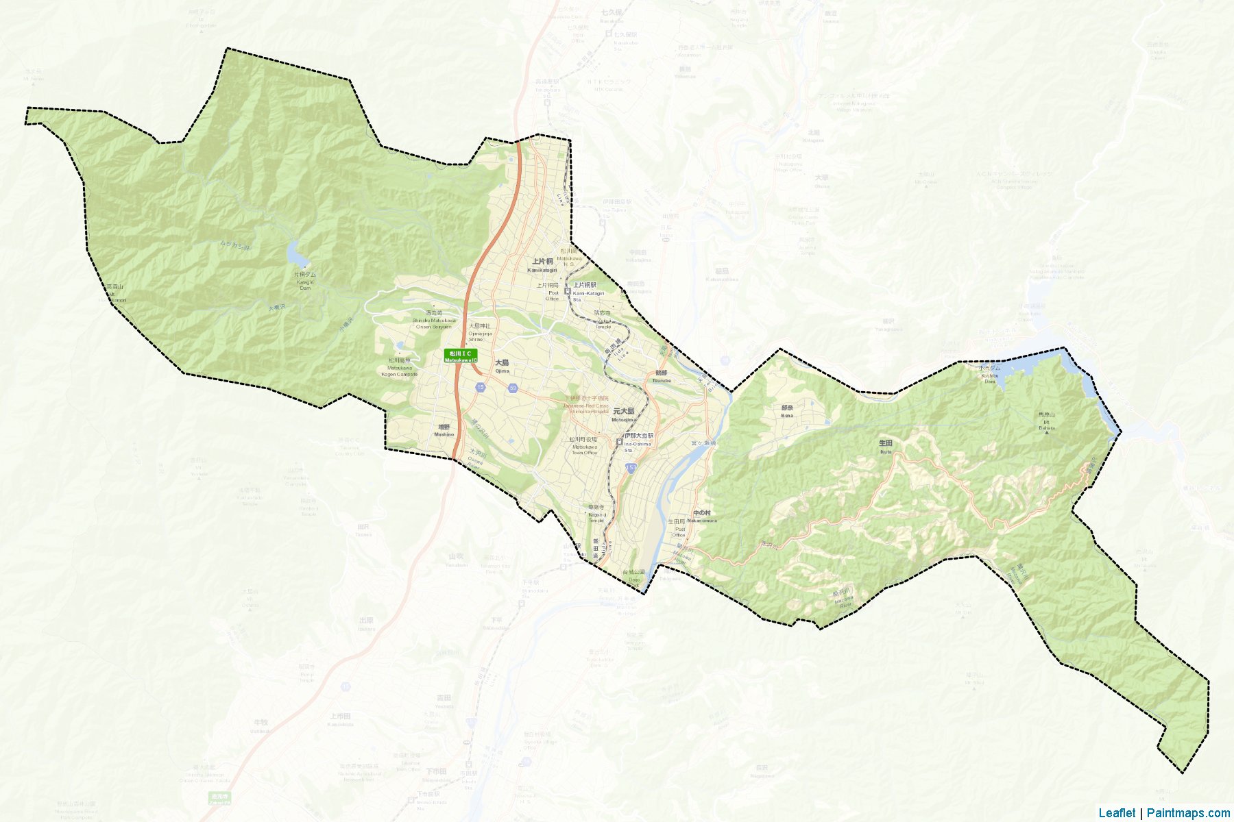 Muestras de recorte de mapas Matsukawa (Nagano)-2