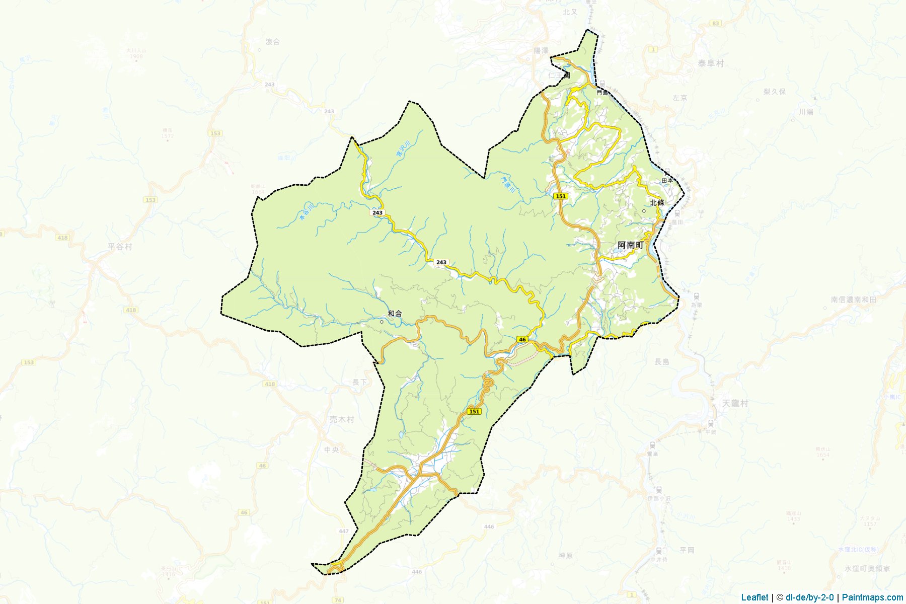 Anan (Nagano Prefecture) Map Cropping Samples-1