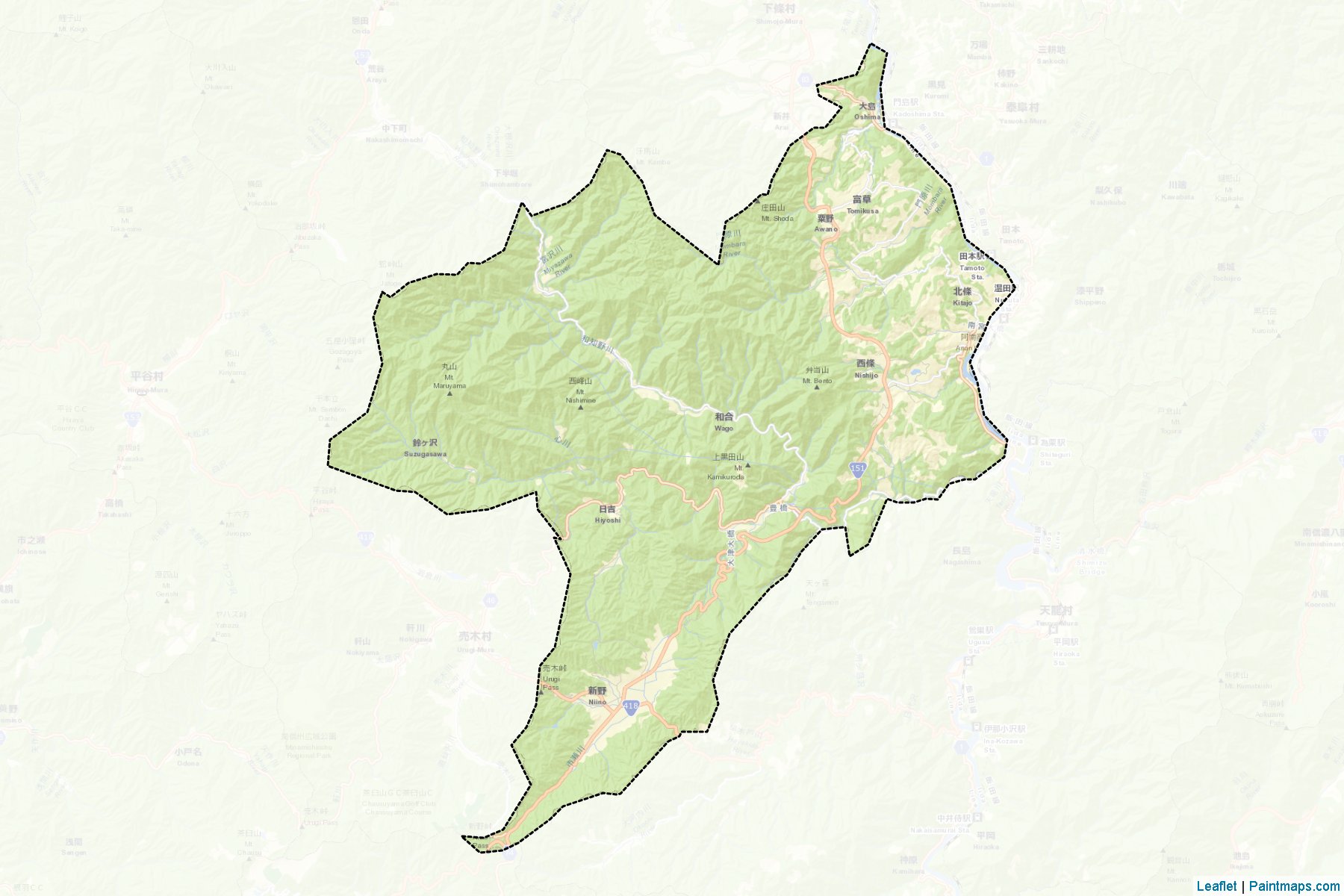 Anan (Nagano Prefecture) Map Cropping Samples-2