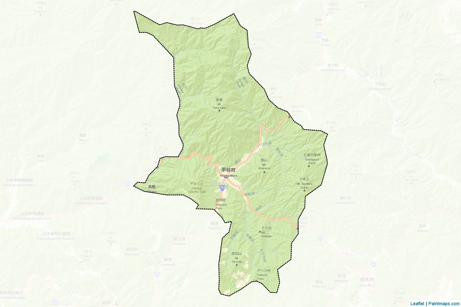 Muestras de recorte de mapas Hiraya (Nagano)-2