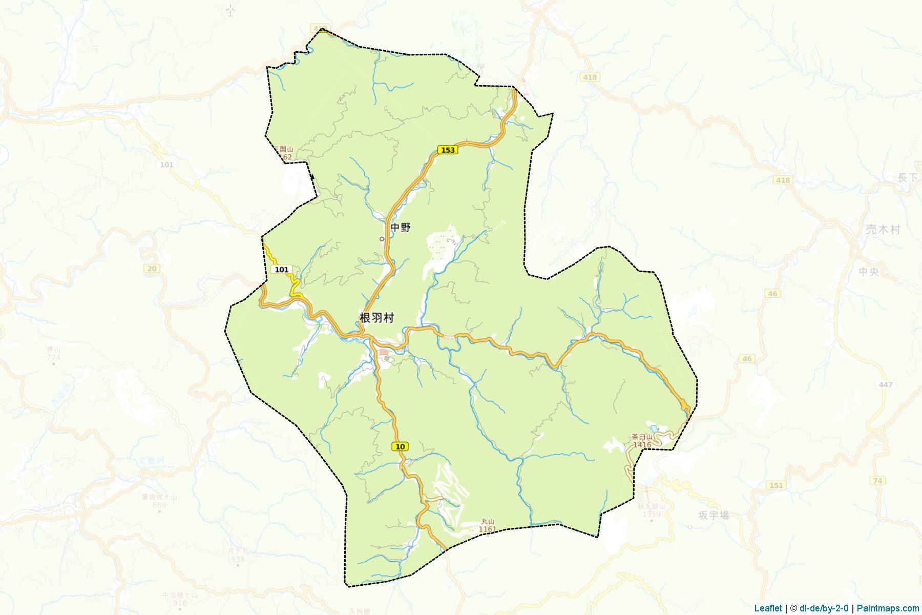 Muestras de recorte de mapas Neba (Nagano)-1