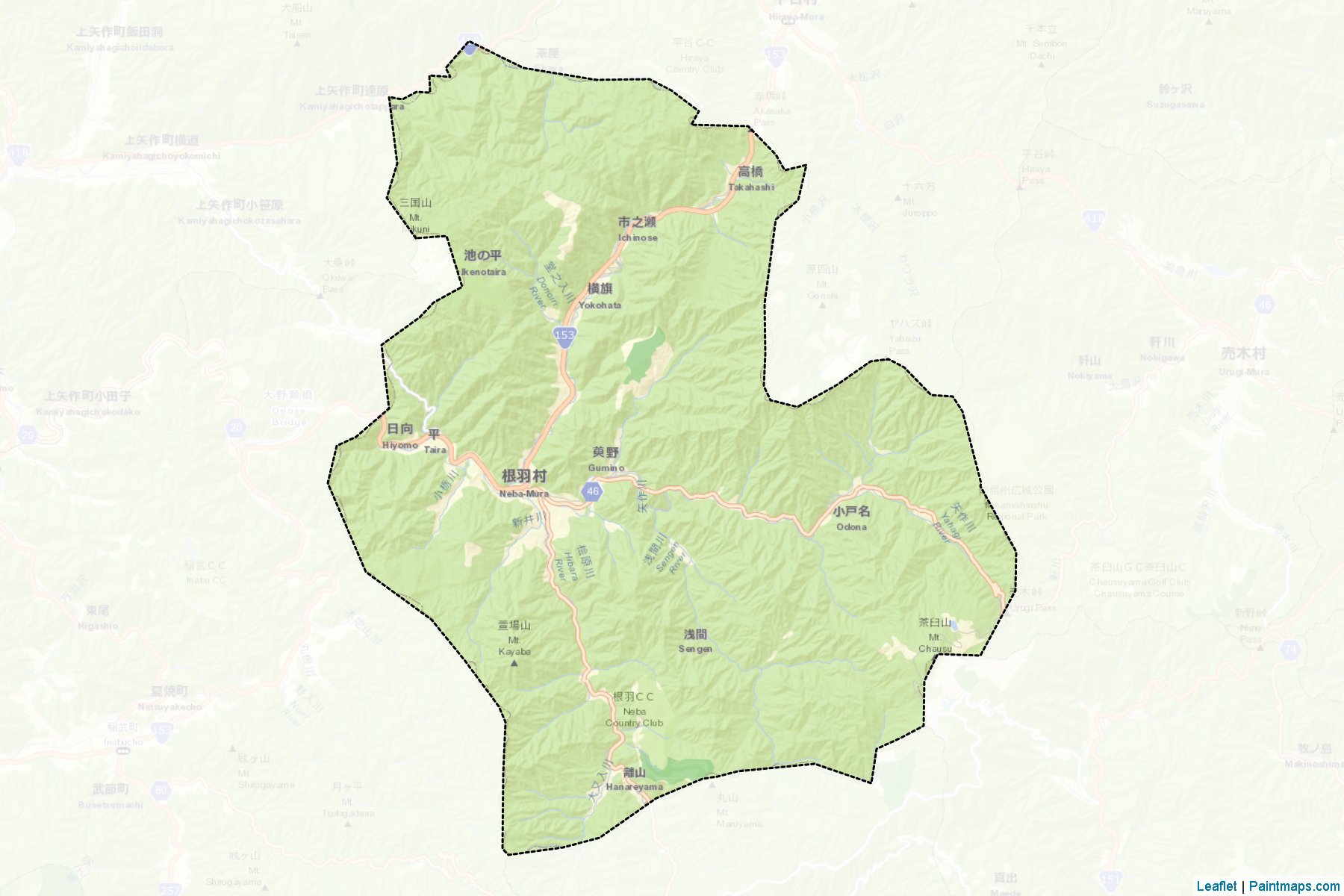 Muestras de recorte de mapas Neba (Nagano)-2