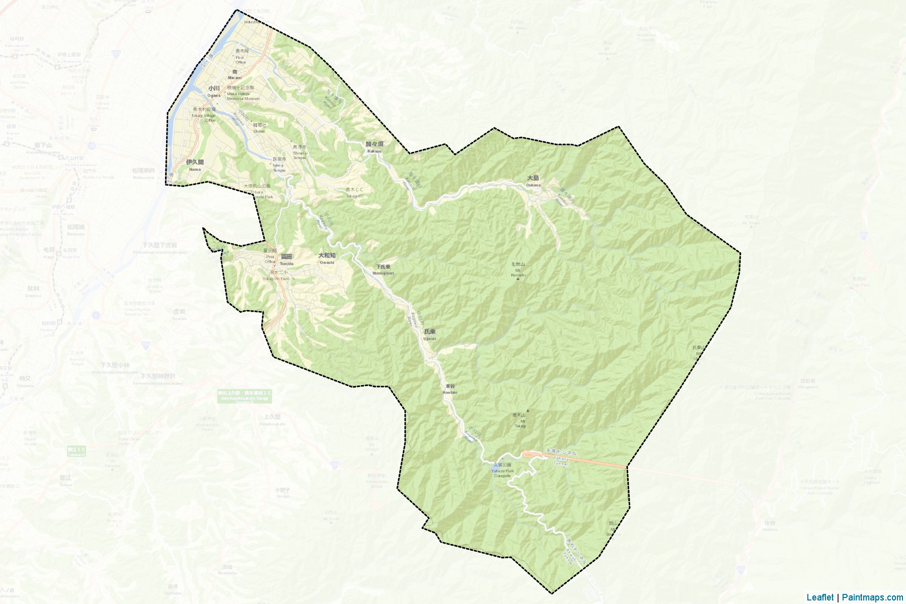 Muestras de recorte de mapas Takagi (Nagano)-2