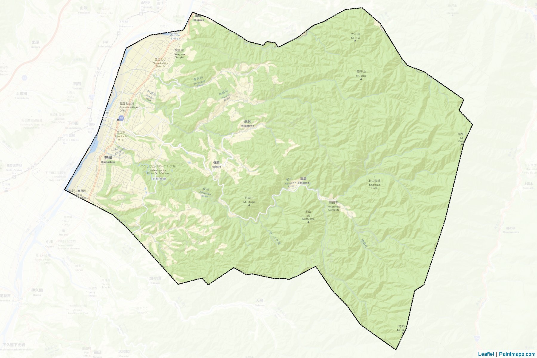 Muestras de recorte de mapas Toyooka (Nagano)-2