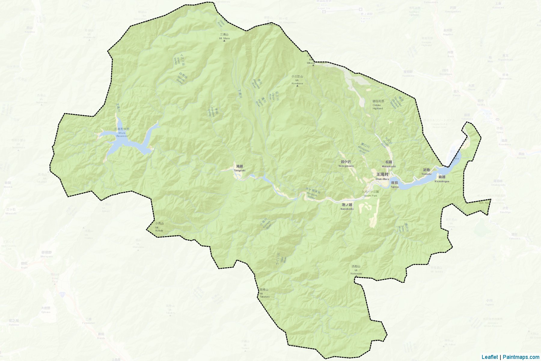 Otaki (Nagano Prefecture) Map Cropping Samples-2