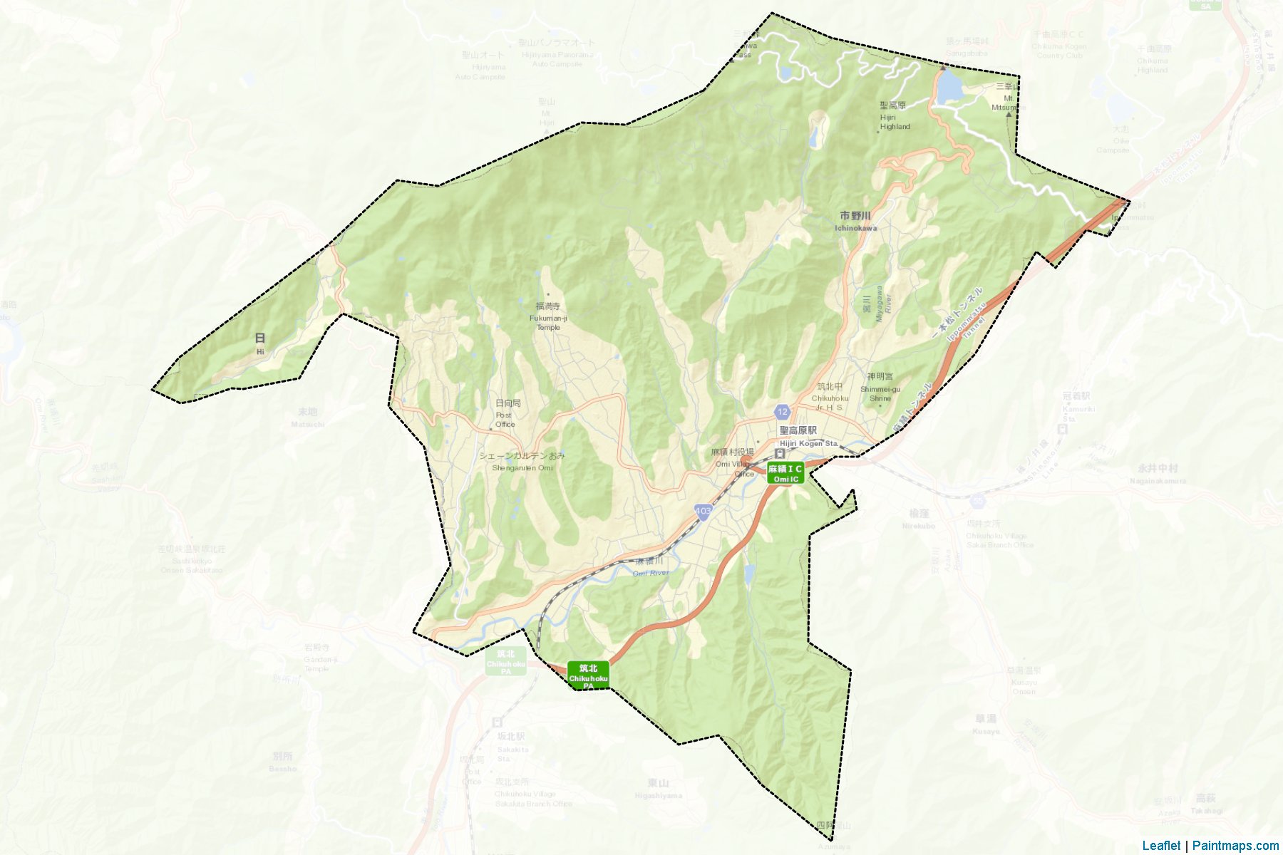 Omi (Nagano Prefecture) Map Cropping Samples-2