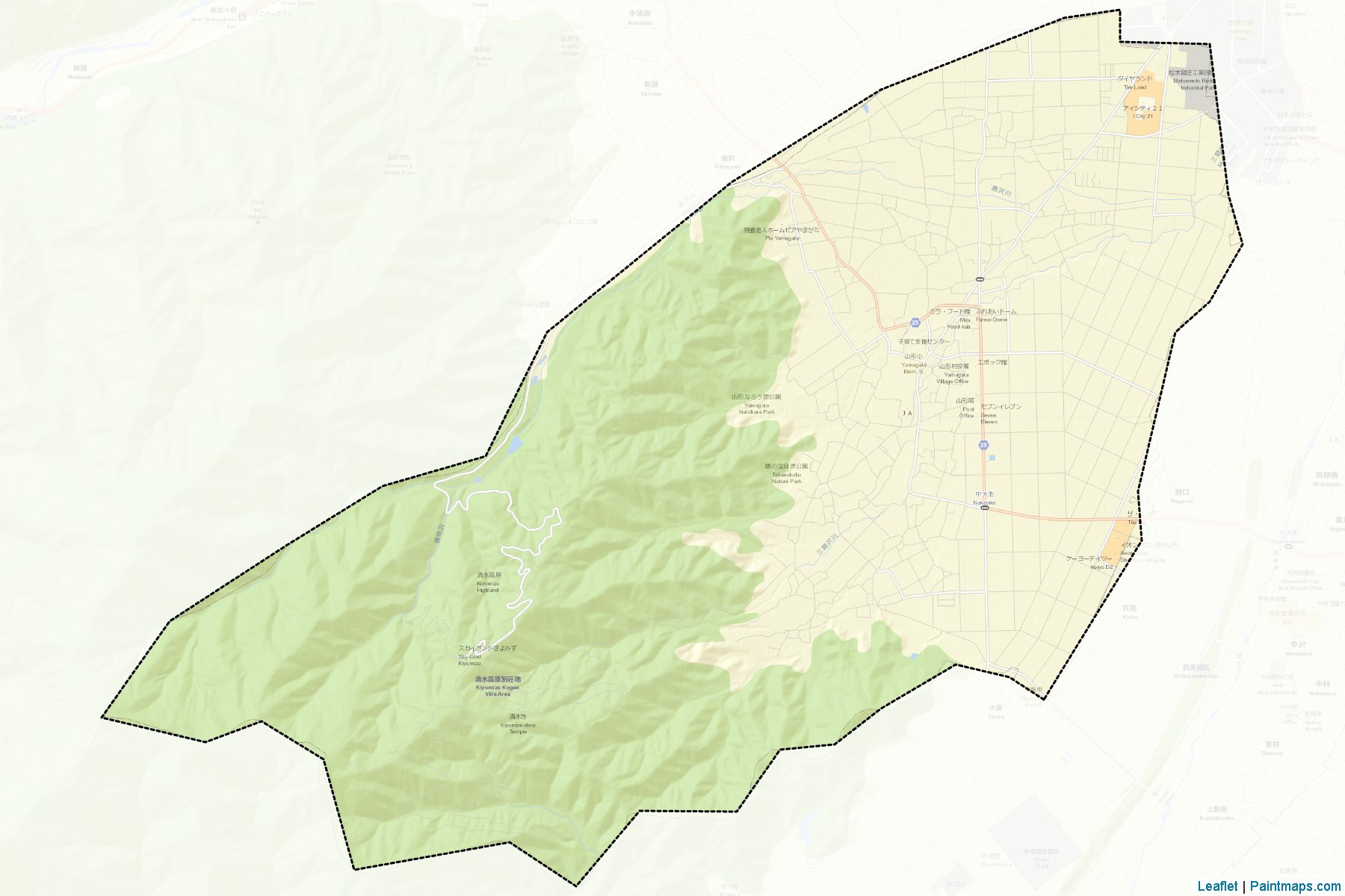 Yamagata (Nagano Prefecture) Map Cropping Samples-2