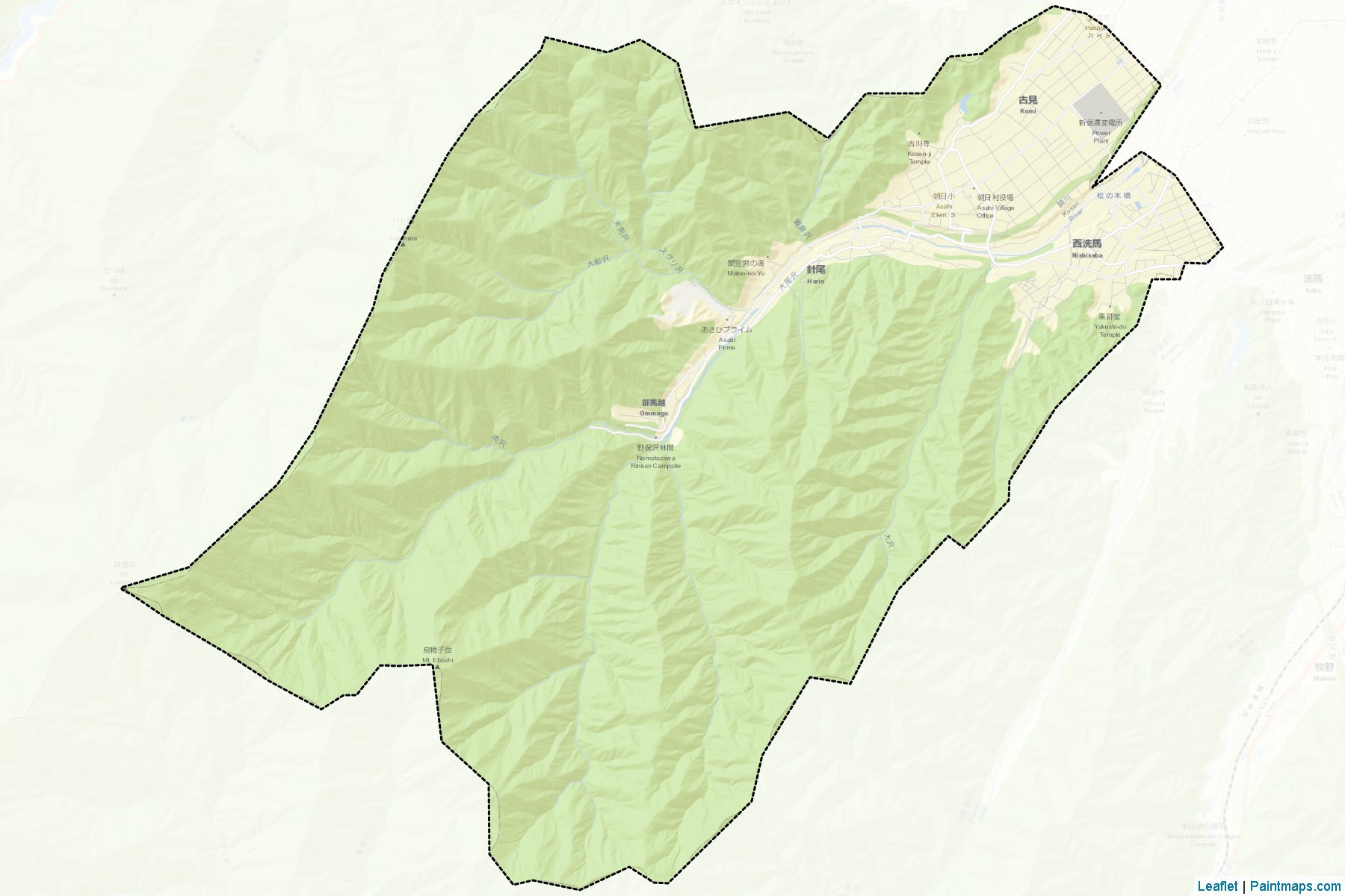 Muestras de recorte de mapas Asahi (Nagano)-2