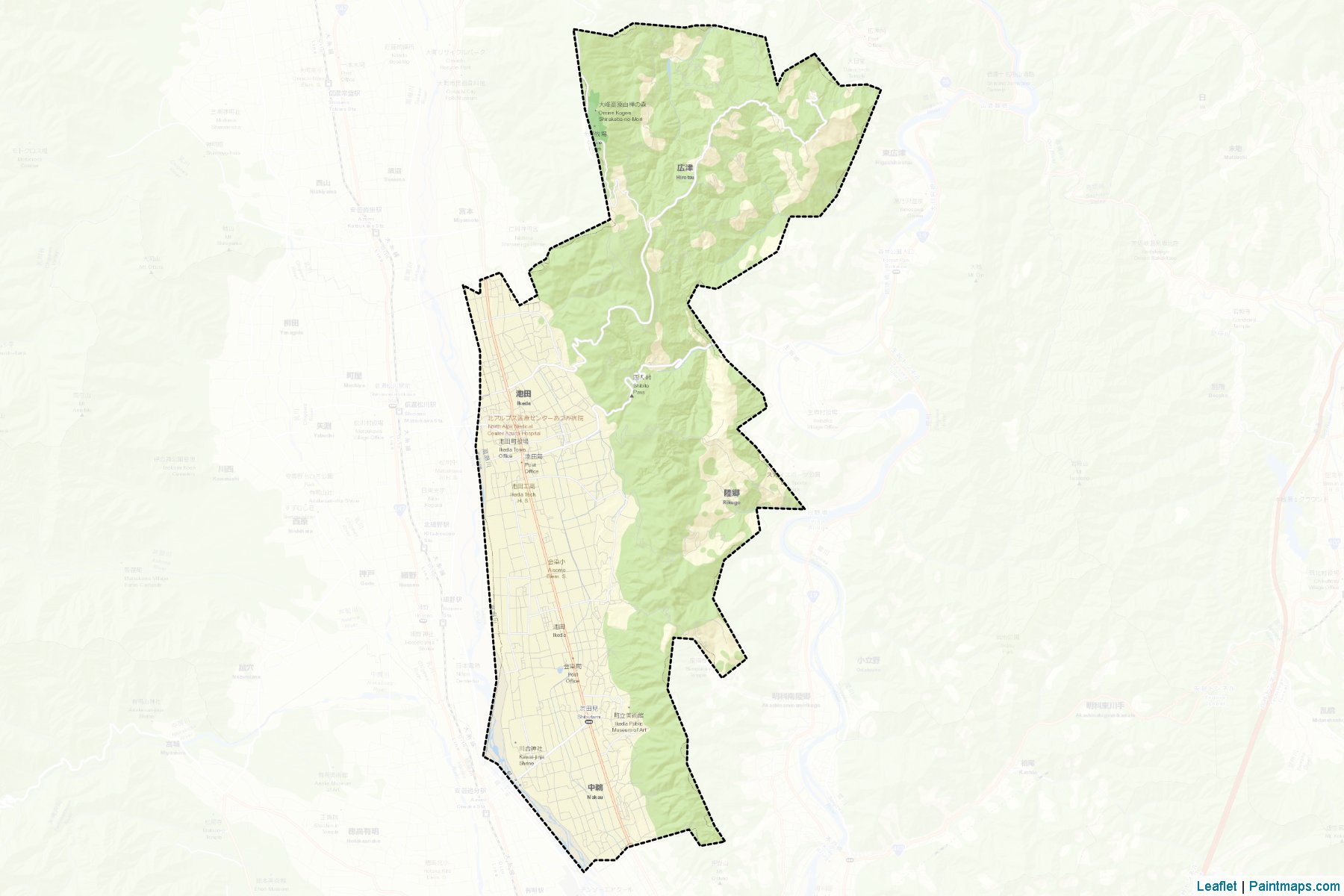 Muestras de recorte de mapas Ikeda (Nagano)-2