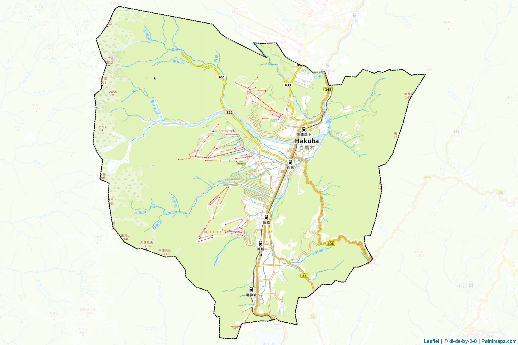 Hakuba (Nagano Prefecture) Map Cropping Samples-1