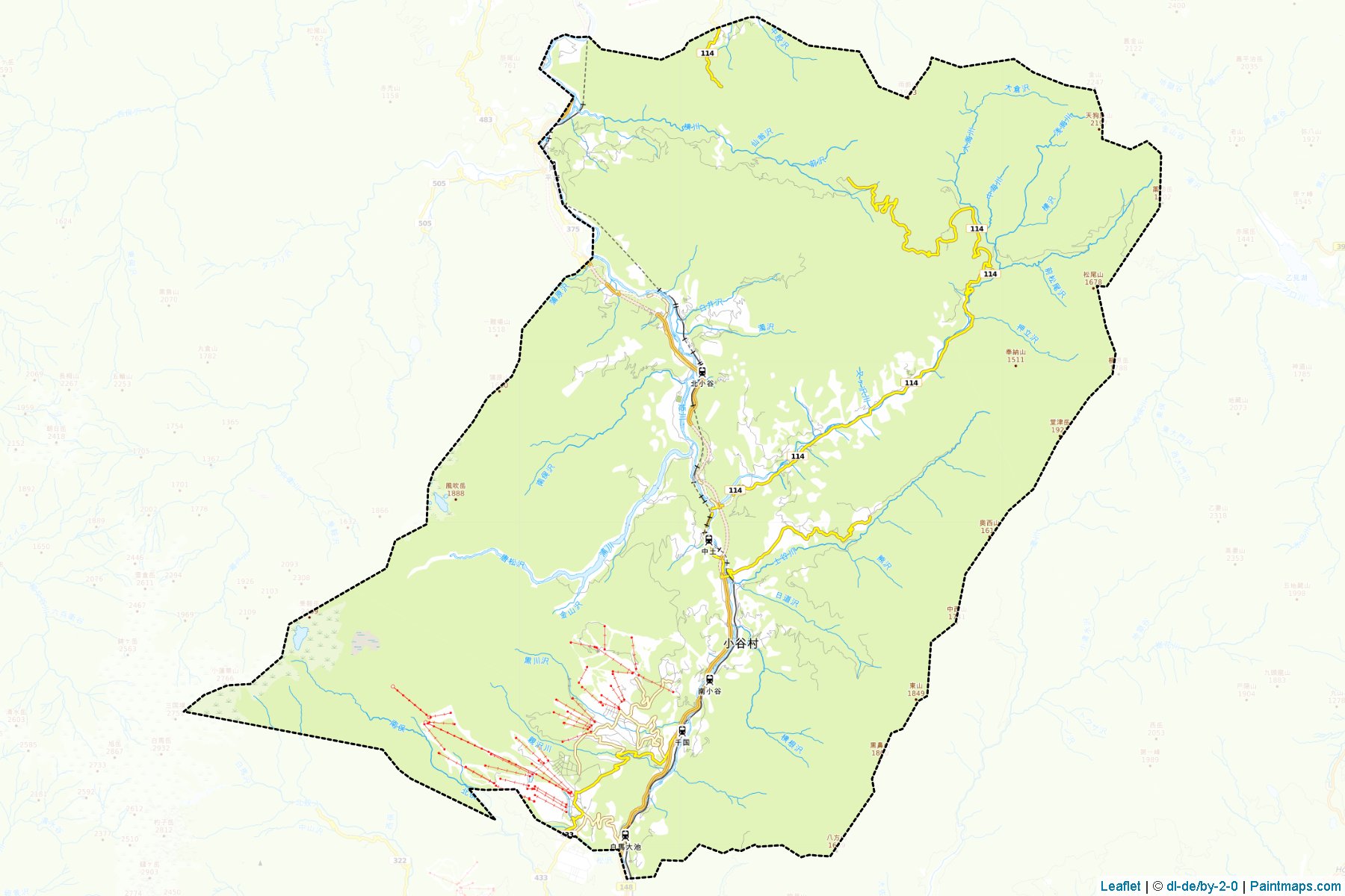 Otari (Nagano Prefecture) Map Cropping Samples-1