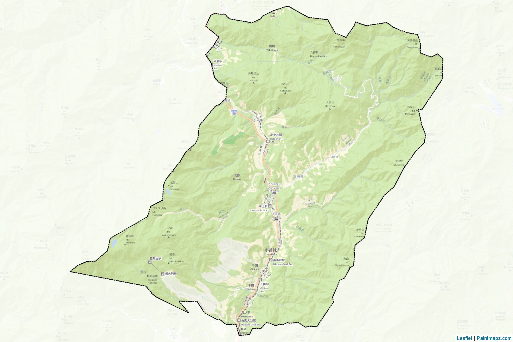 Otari (Nagano Prefecture) Map Cropping Samples-2