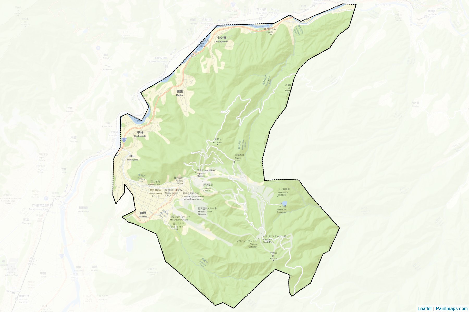 Nozawaonsen (Nagano Prefecture) Map Cropping Samples-2