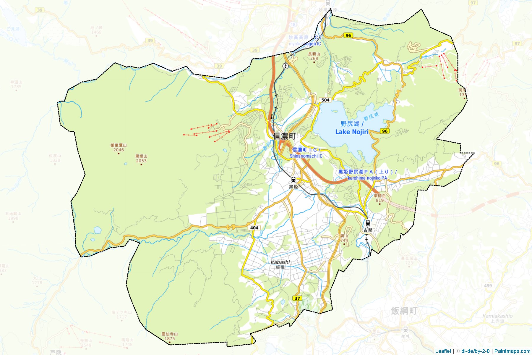 Shinano (Nagano Prefecture) Map Cropping Samples-1