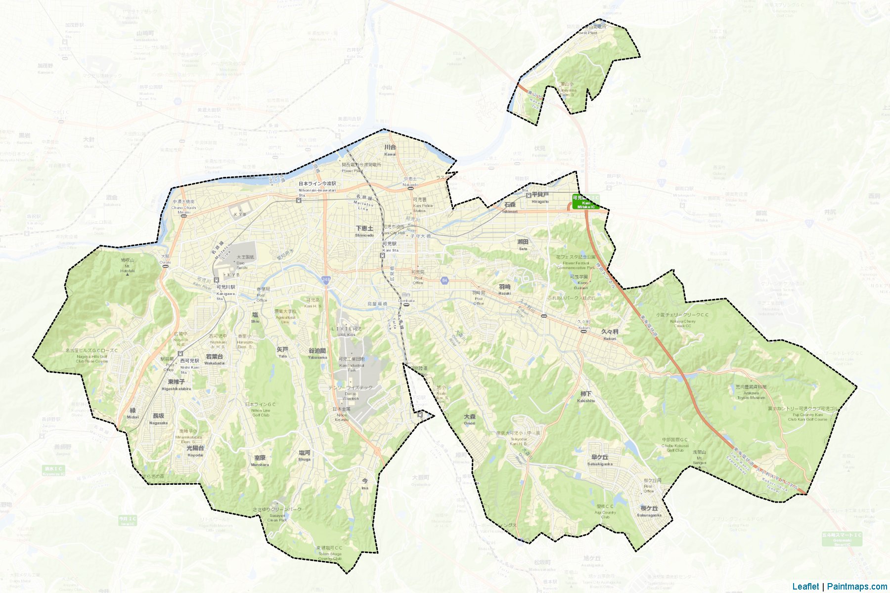 Kani (Gifu Prefecture) Map Cropping Samples-2