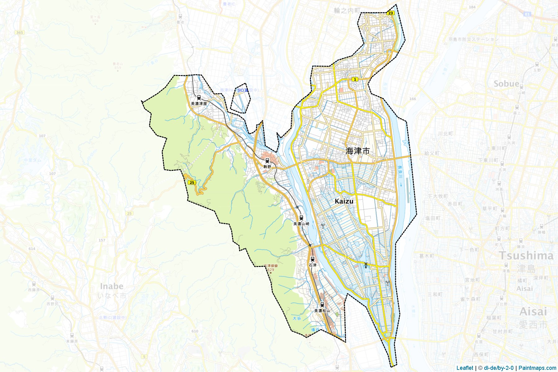 Kaizu (Gifu Prefecture) Map Cropping Samples-1