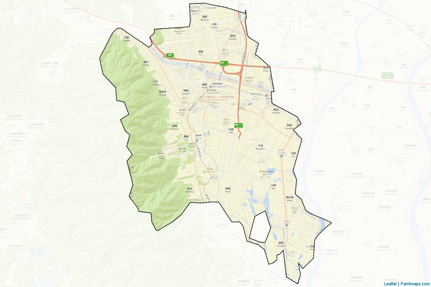 Muestras de recorte de mapas Yoro (Gifu)-2