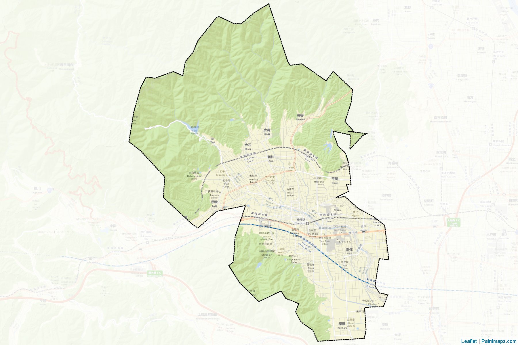 Tarui (Gifu Prefecture) Map Cropping Samples-2