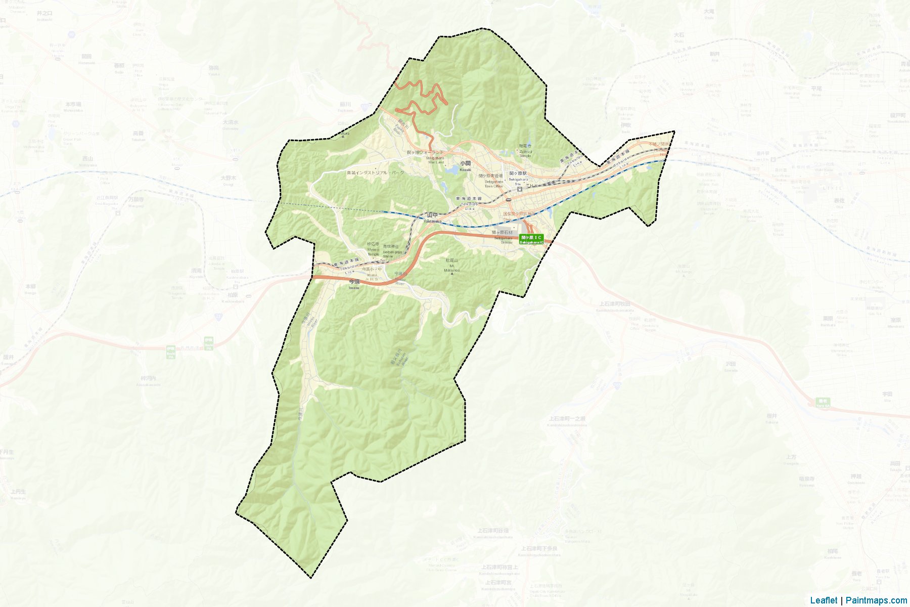 Sekigahara (Gifu Prefecture) Map Cropping Samples-2